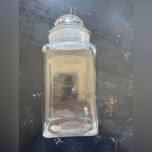 vintage large glass apothecary jar with lid